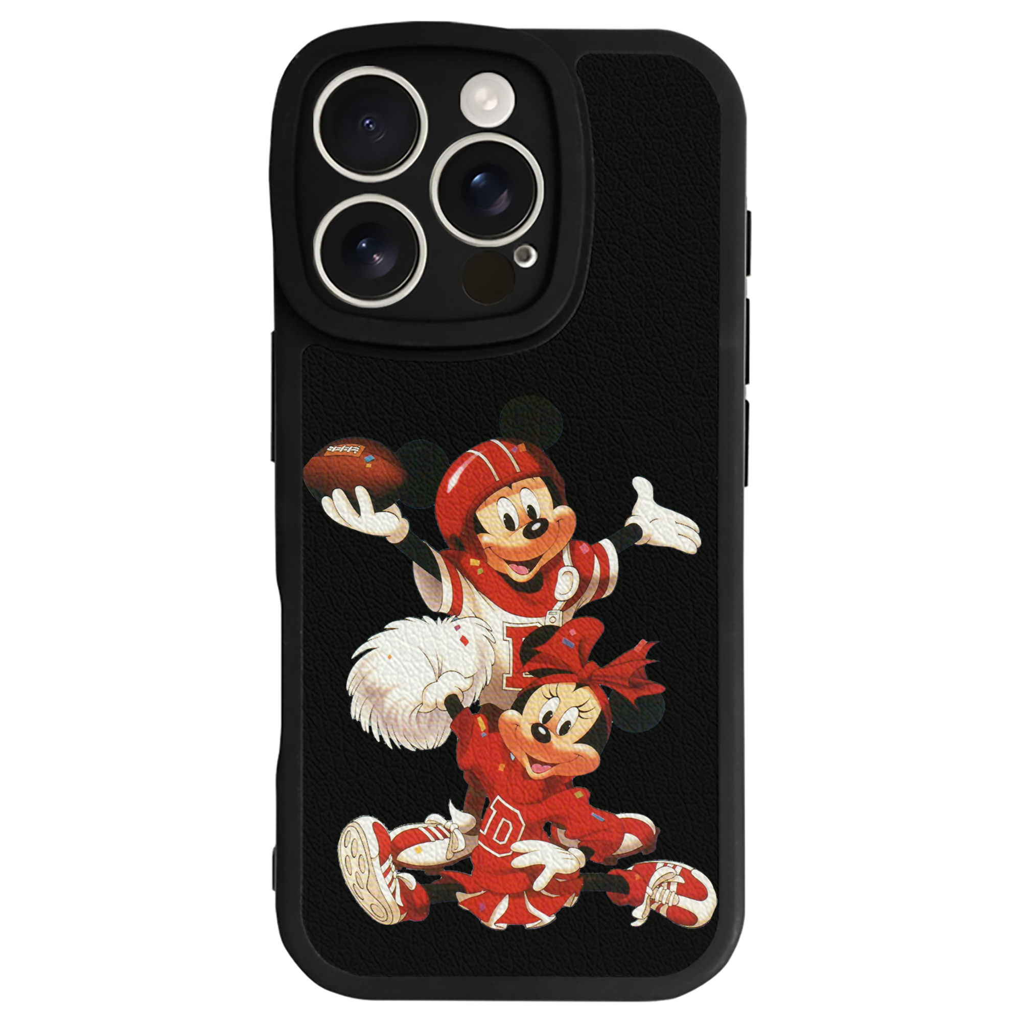（画像用） ミッキーマウス Mickey Mouse 【iPhone 16シリーズ対応】シリコンスマホケース（レザー調） 材質：シリコン